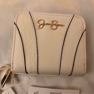 Jessica Simpson Adalee Small Zip Around Wallet Color Antique White NWT